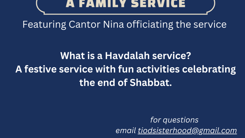 Family Havdalah Service